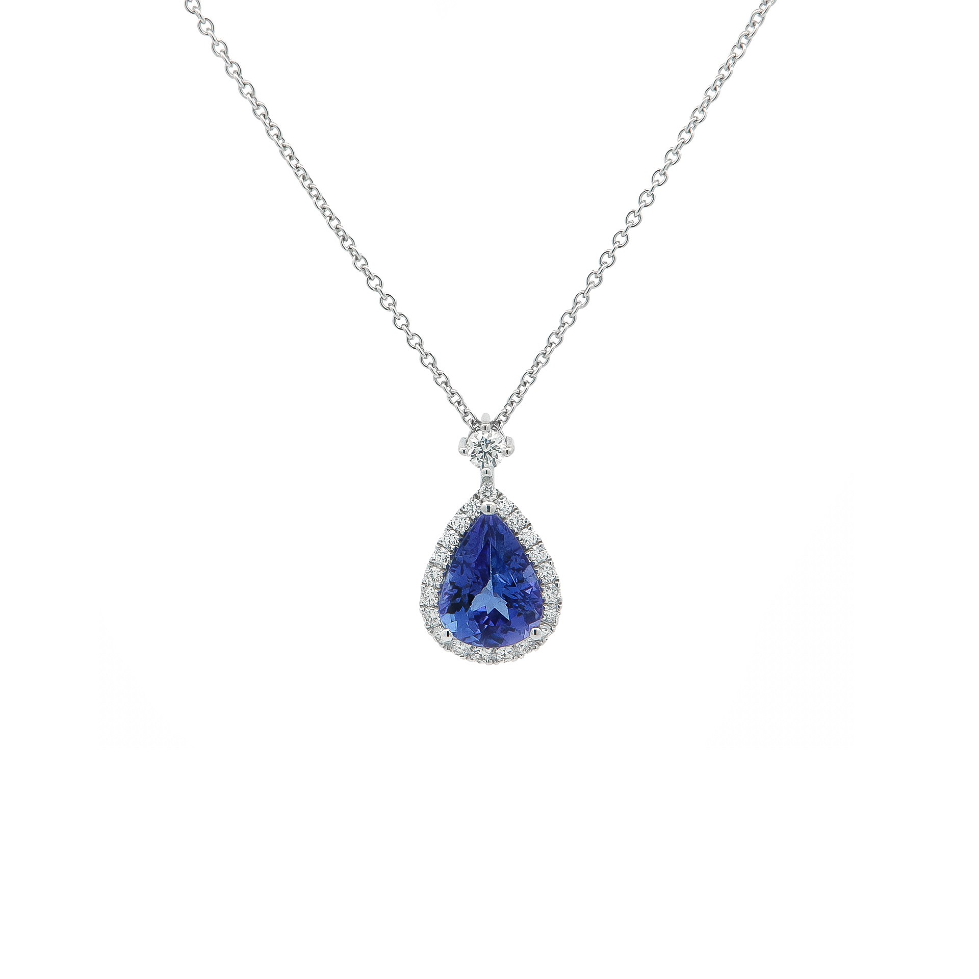 29026 - Tanzanite necklace in 18k white gold DAA03EF0EF9EB3CCACF94F99F28CEDBBB47FC16B