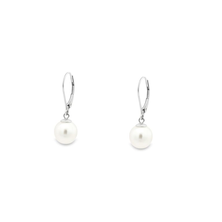 Hoop pearl earrings