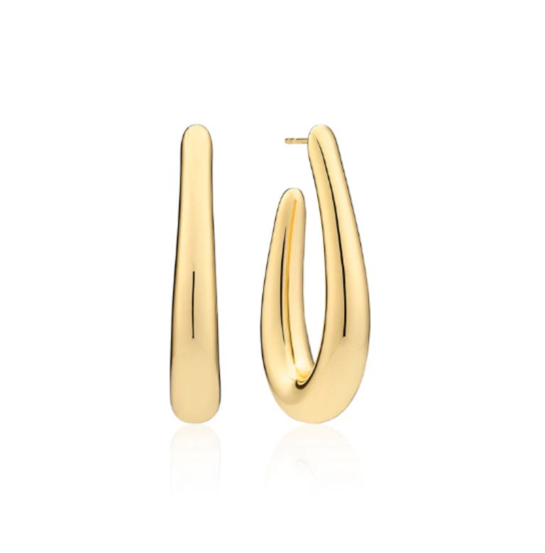 Silver earrings yellow gold plated