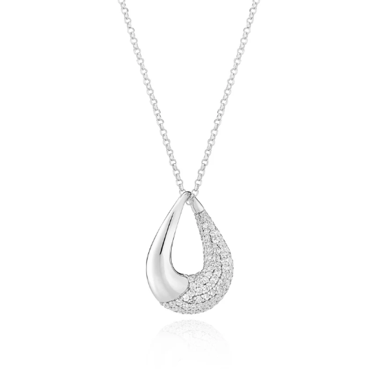 Necklace sterling silver 925 with cubic zirconia