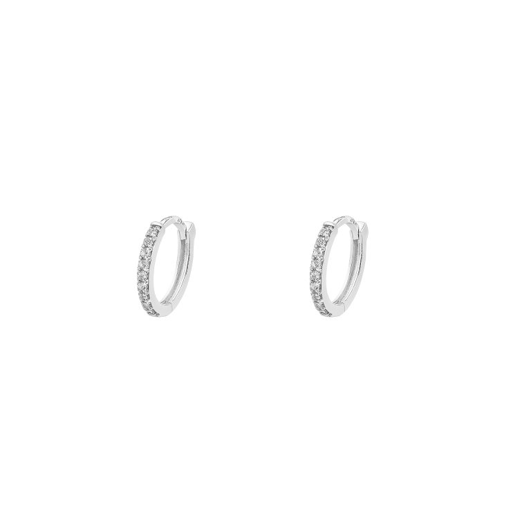 Classic cubic zirconia hoop earrings