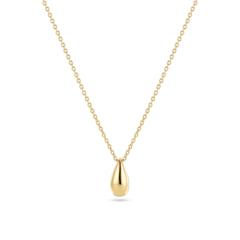 Plain necklace in sterling silver 925 gold plated Plain necklace in sterling silver 925 gold plated